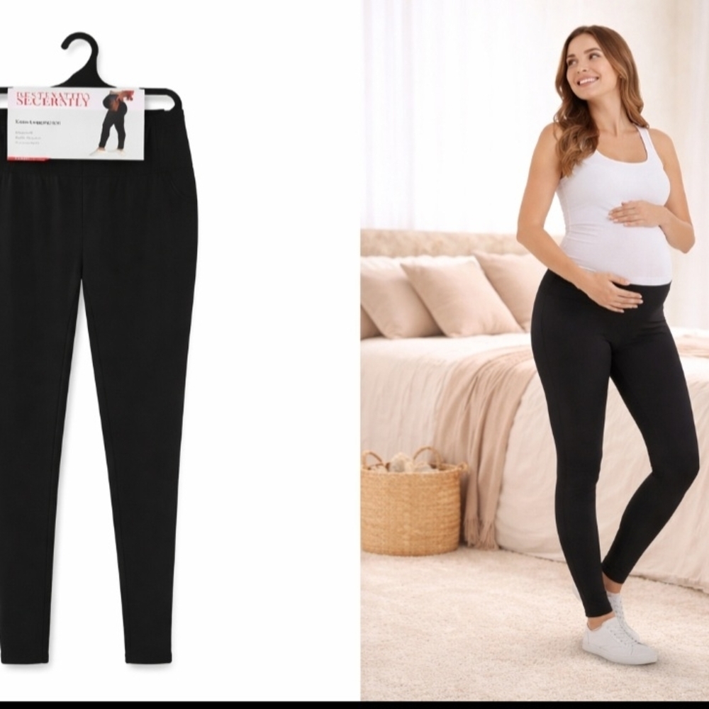 Seraphine Classic Black Maternity Leggings